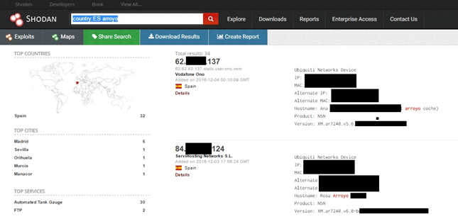  Búsqueda en App Shodan