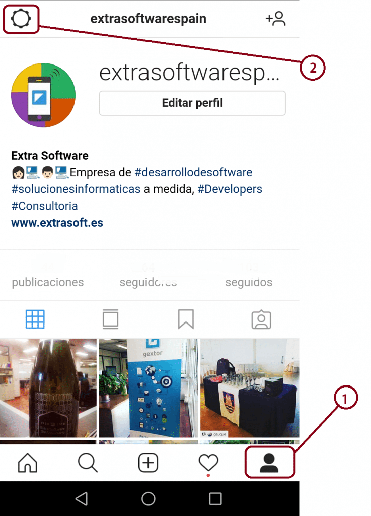 Instagram configuración