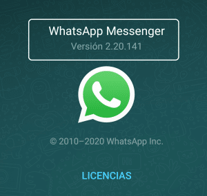 Whatsapp version correcta