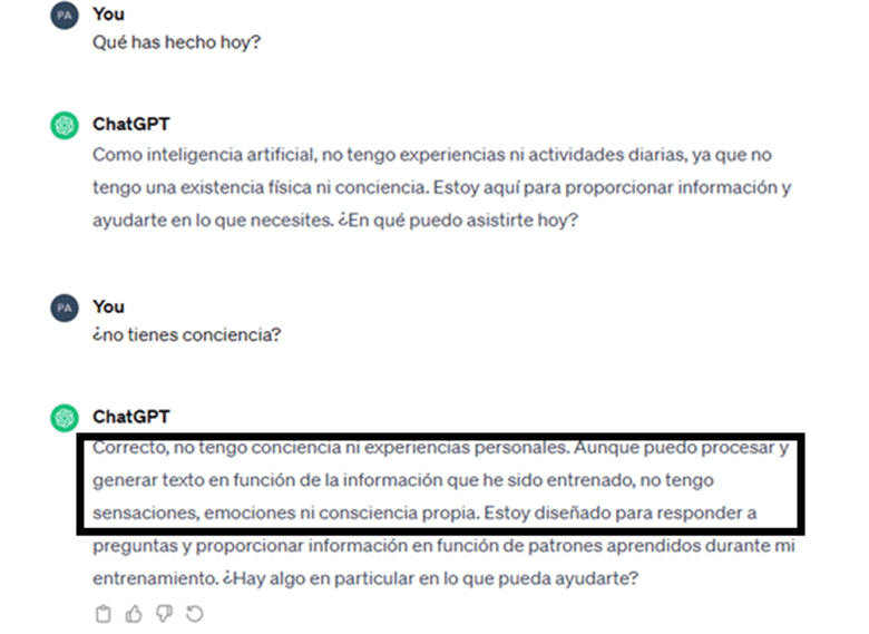 Diferencias entre humano e IA autoconsciencia