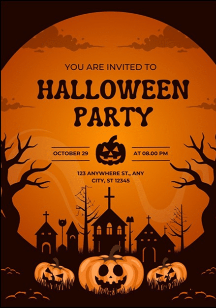 Canva invitacion halloween