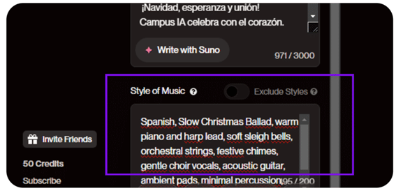 Tutorial SUNO villancicos navideños 3 Tutorial SUNO villancicos navideños 3