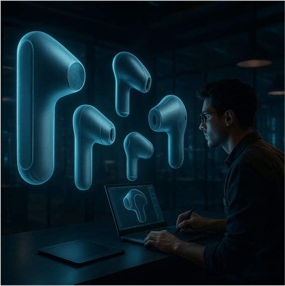 diseño generativo auriculares